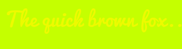 Image with Font Color EDFA00 and Background Color C5FF00